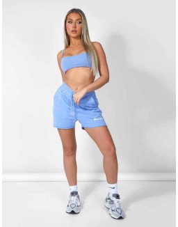 Basic Scoop Neck Crop Top Bluebell