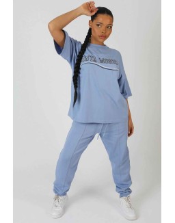 Seam Front Joggers Bluebell