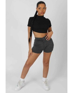 V Front Cycling Shorts Charcoal