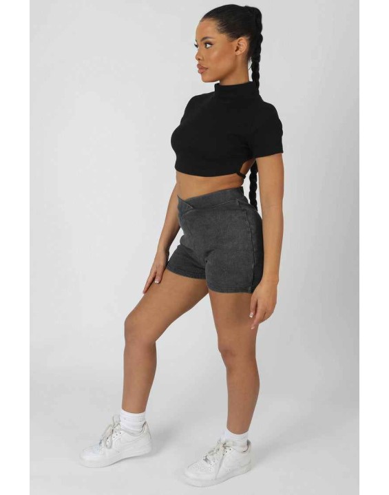 V Front Cycling Shorts Charcoal