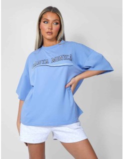 Santa Monica Oversized T-Shirt Bluebell