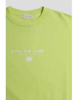 Graphic Oversized Sweatshirt Lime