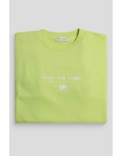 Graphic Oversized Sweatshirt Lime