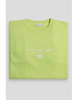 Graphic Oversized Sweatshirt Lime