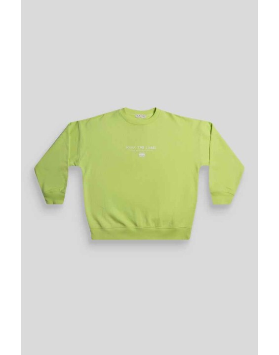Graphic Oversized Sweatshirt Lime