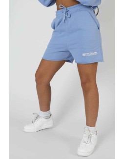 Graphic Qr Code Sweat Shorts Bluebell