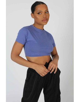 Ultimate Short Sleeve Underbust T-Shirt Purple