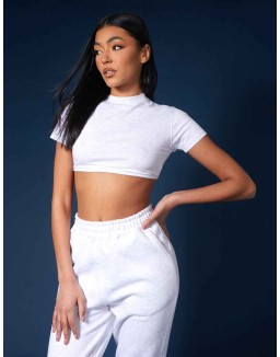 Ultimate Short Sleeve Underbust T-Shirt Oatmeal Marl