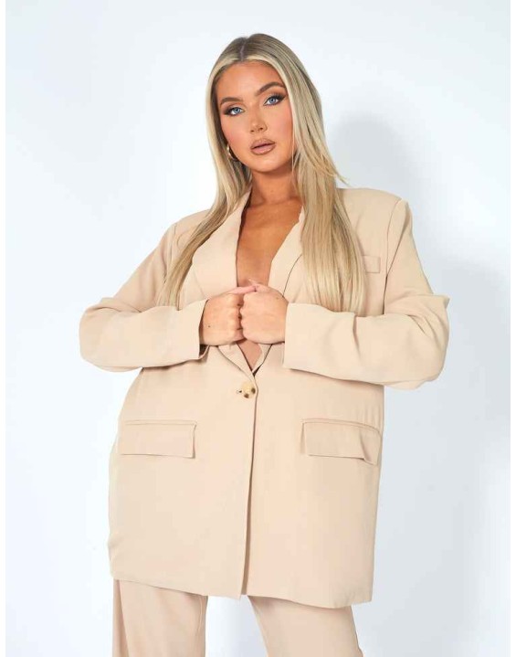 Oversized Dad Blazer Sand