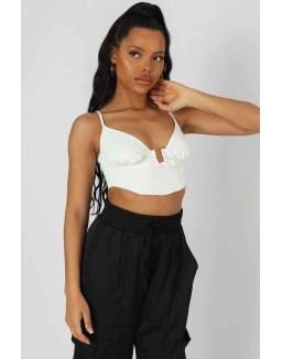 U Trim Corset Bralet Ivory
