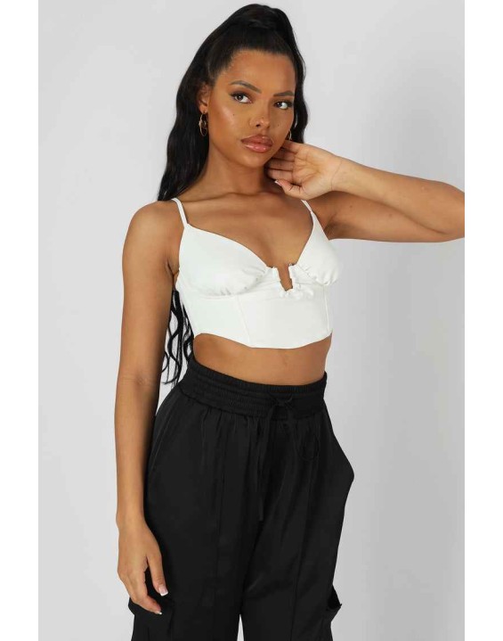 U Trim Corset Bralet Ivory