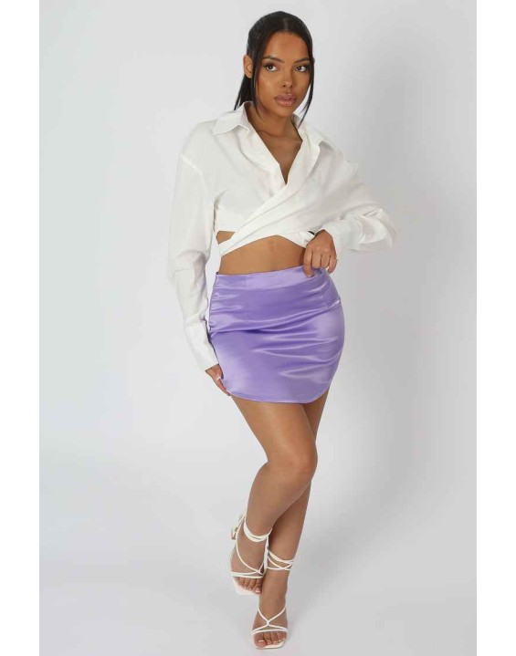 Curved Hem Skirt Bluebell