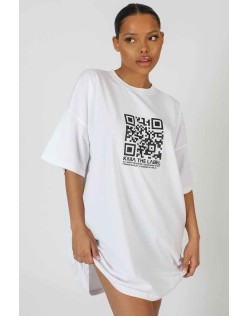 Slogan T-Shirt Mini Dress White