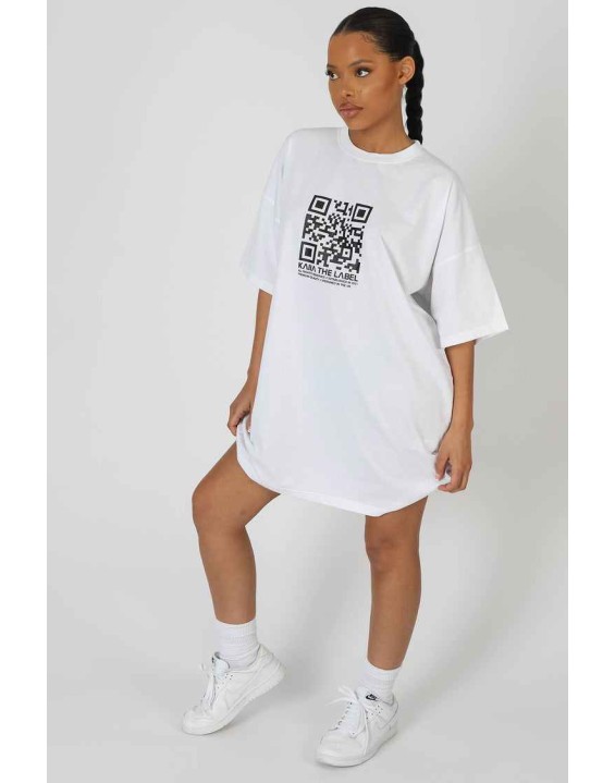 Slogan T-Shirt Mini Dress White