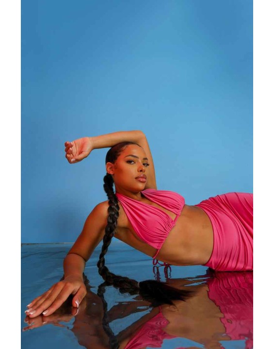 Slinky Halterneck Top Pink