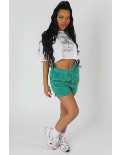 California Resort Cropped T-Shirt Oatmeal Marl