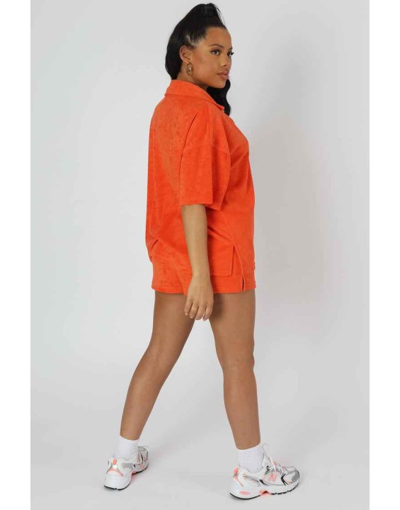 Towelling Runner Shorts Orange