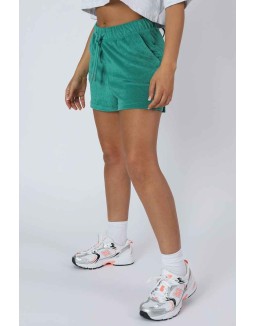 Towelling Runner Shorts Green