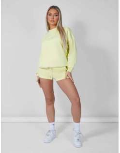 Amalfi Coast Embroidered Oversized Sweatshirt Lemon