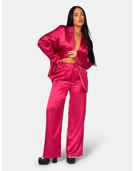 Satin Dad Blazer Pink
