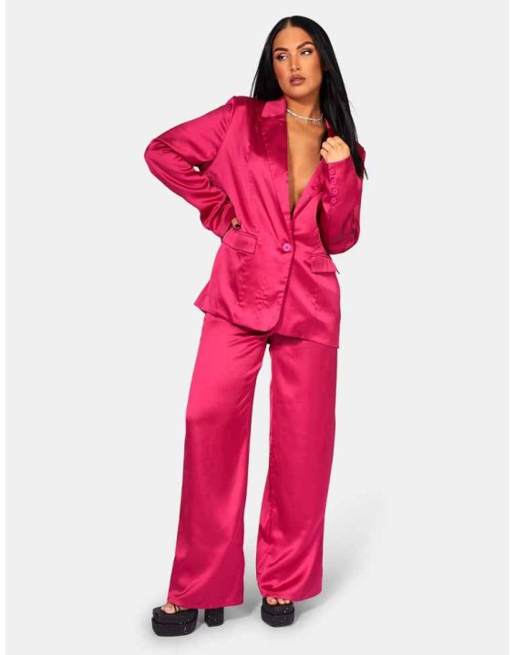 Satin Dad Blazer Pink