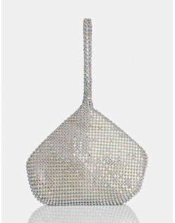 The Marilyn Silver Iridescent Mini Pouch Party Bag