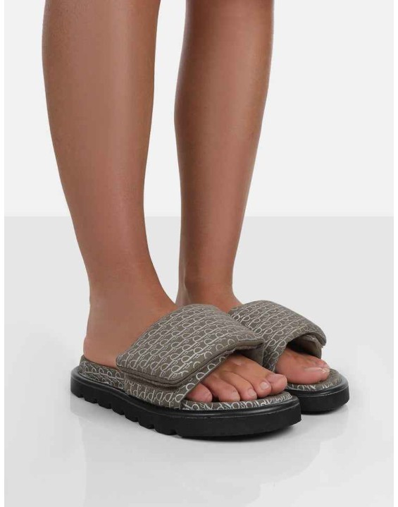 Sweeter Multi Print Padded Slide Sandals