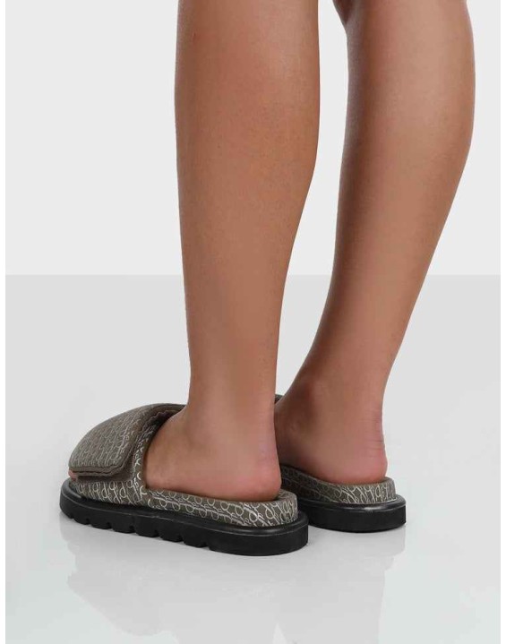 Sweeter Multi Print Padded Slide Sandals