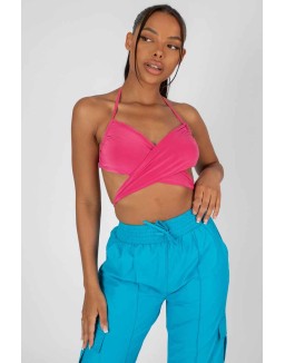 90's Butterfly Slinky Wrap Top Pink
