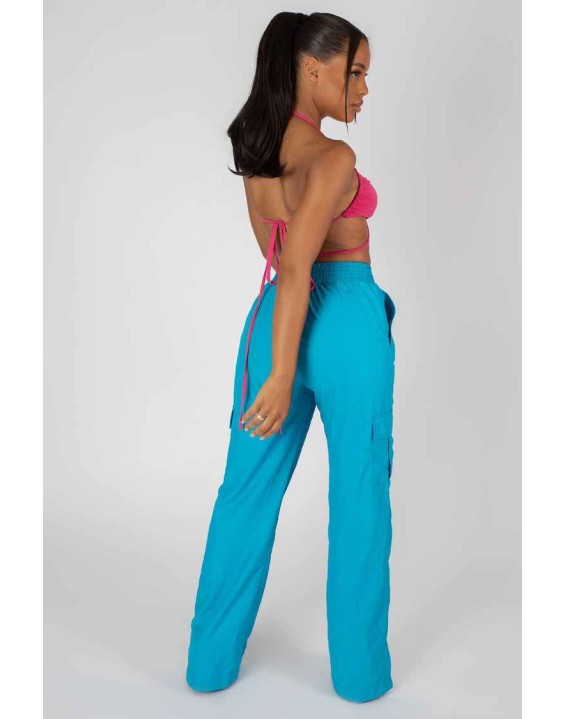 90's Butterfly Slinky Wrap Top Pink