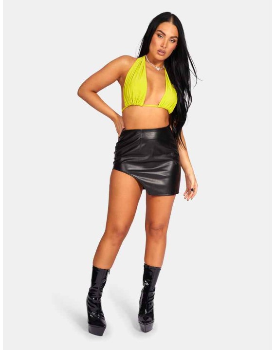 Slinky Halterneck Top Lime