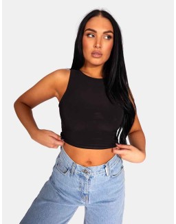 Slinky Racer Top Black