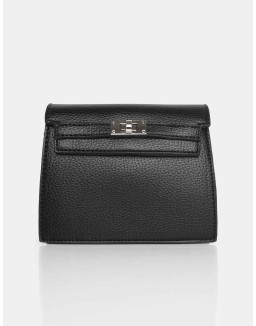 The Devlin Black PU Mini Bag