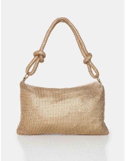 The Lillia Gold Diamante Bag
