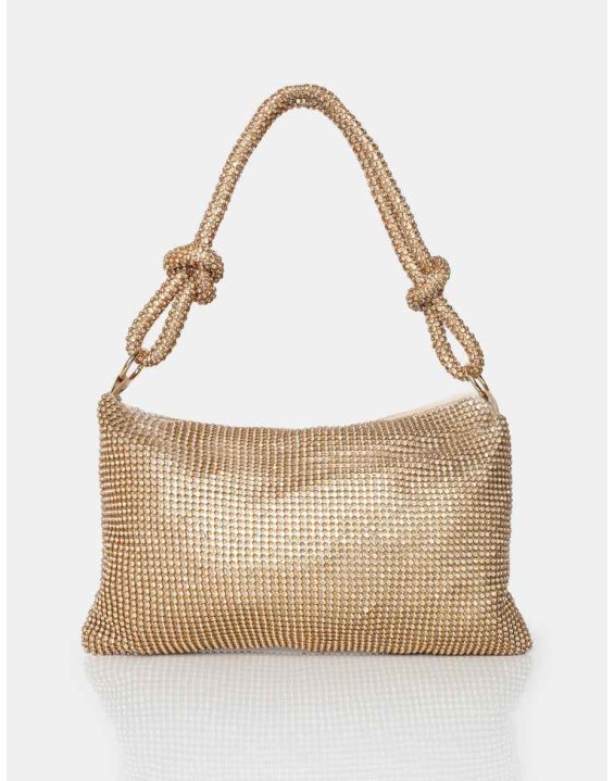 The Lillia Gold Diamante Bag