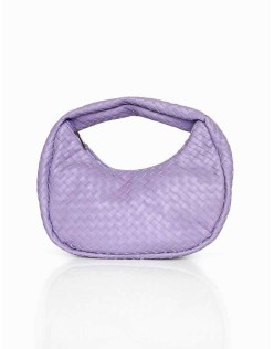The Capsian Lilac Woven PU Grab Bag