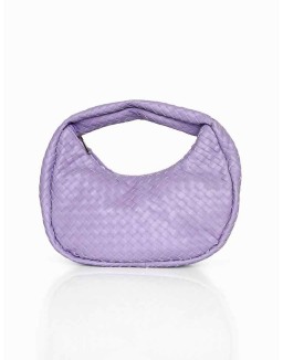 The Capsian Lilac Woven PU Grab Bag