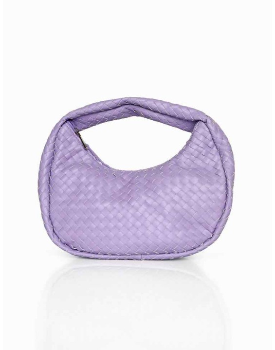 The Capsian Lilac Woven PU Grab Bag