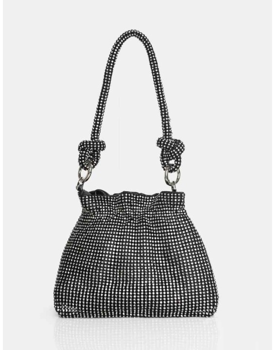 The Lake Black Diamante Mini Bag