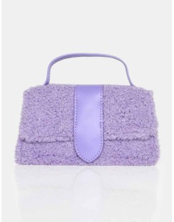 The Mika Lilac Shearling Mini Bag