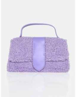 The Mika Lilac Shearling Mini Bag