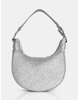 The Bam Bam Silver Glitter Bag