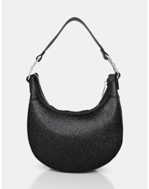 The Bam Bam Black Glitter Bag