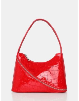 The Alba Red Croc Bag