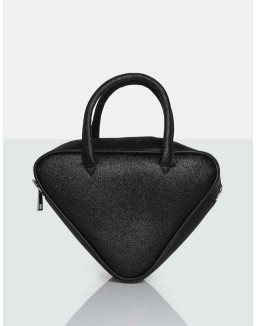 The Diana Black Glitter Triangle Grab Bag