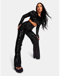 ULTIMATE SEQUIN UNDERBUST TOP BLACK