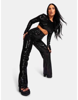 ULTIMATE SEQUIN UNDERBUST TOP BLACK