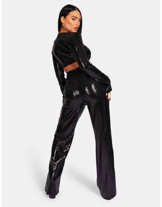 ULTIMATE SEQUIN UNDERBUST TOP BLACK