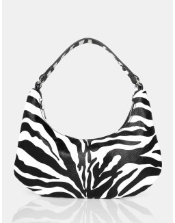 The Shiloh Zebra Monochrome PU Shoulder Bag