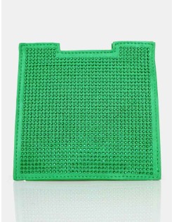 The Montez Green Diamante Square Mini Evening Bags